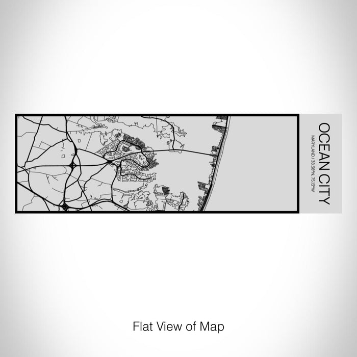 Rendered View of Ocean City Maryland Map on 10oz Stainless Steel Insulated Cup with Sipping Lid