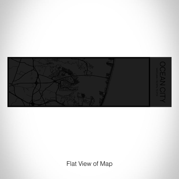 Rendered View of Ocean City Maryland Map on 10oz Stainless Steel Insulated Cup in Matte Black with Sliding Lid