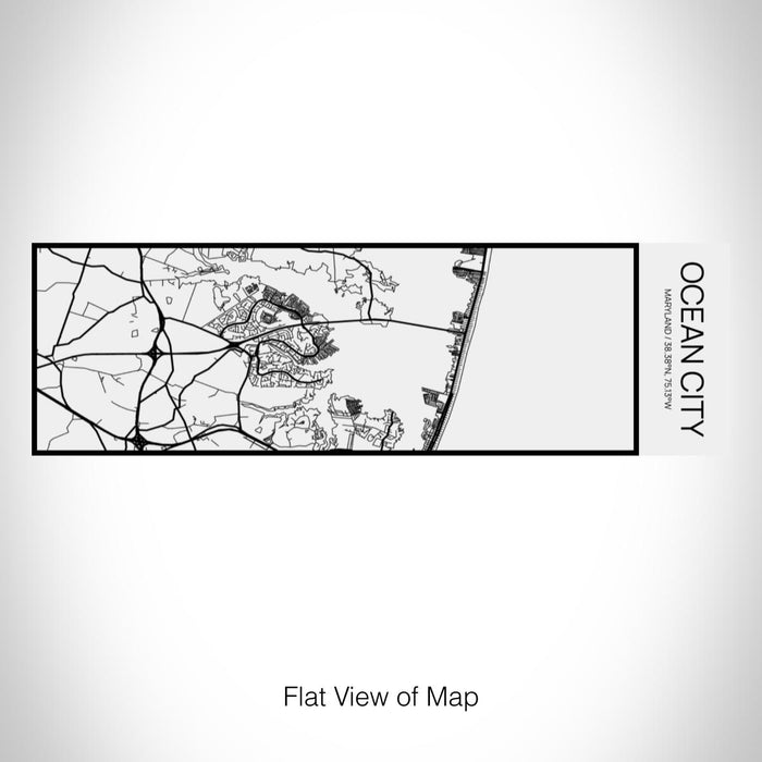 Rendered View of Ocean City Maryland Map on 10oz Stainless Steel Insulated Cup in Matte White with Sliding Lid