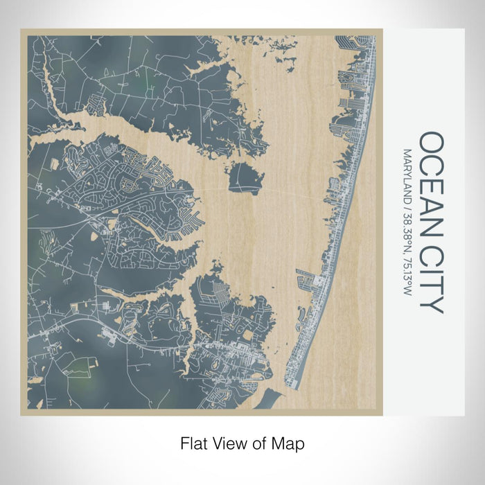 Rendered View of Ocean City Maryland Map on 17oz Stainless Steel Insulated Tumbler in Afternoon Map Style
