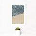 12x18 Ocean Isle Beach North Carolina Map Print Portrait Orientation in Afternoon Style With Small Cactus Plant in White Planter