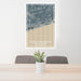 24x36 Ocean Isle Beach North Carolina Map Print Portrait Orientation in Afternoon Style Behind 2 Chairs Table and Potted Plant