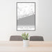 24x36 Ocean Isle Beach North Carolina Map Print Portrait Orientation in Classic Style Behind 2 Chairs Table and Potted Plant