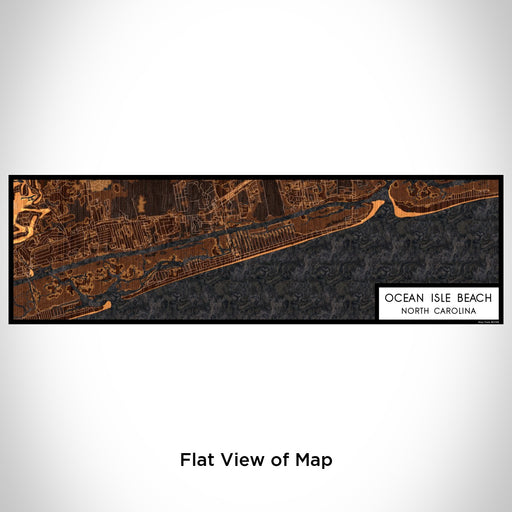 Flat View of Map Custom Ocean Isle Beach North Carolina Map Enamel Mug in Ember