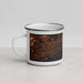 Left View Custom Ocean Isle Beach North Carolina Map Enamel Mug in Ember