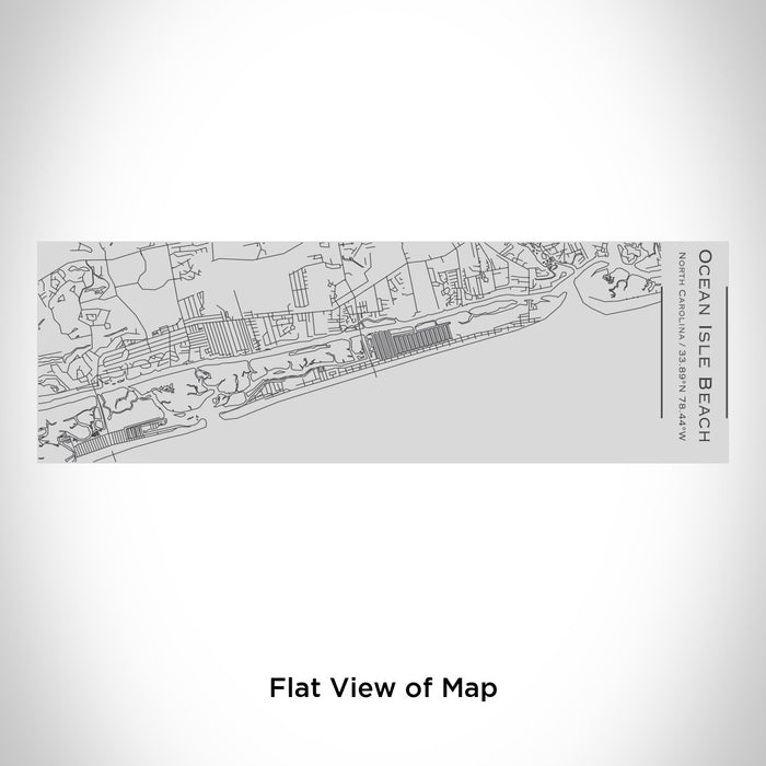 Rendered View of Ocean Isle Beach North Carolina Map Engraving on 10oz Stainless Steel Insulated Cup with Sipping Lid