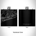 Rendered View of Ocean Isle Beach North Carolina Map Engraving on 6oz Stainless Steel Flask in Black