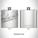 Rendered View of Ocean Isle Beach North Carolina Map Engraving on 6oz Stainless Steel Flask