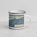 Right View Custom Ocean Isle Beach North Carolina Map Enamel Mug in Woodblock