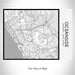 Rendered View of Oceanside California Map on 20oz Stainless Steel Insulated Bottle with Bamboo Top with printed classic style map