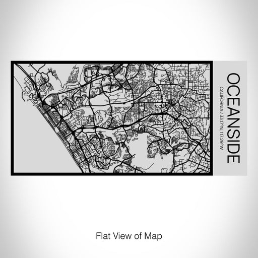 Rendered View of Oceanside California Map on 17oz Stainless Steel Insulated Cola Bottle in Stainless