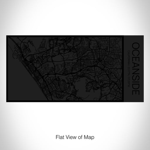 Rendered View of Oceanside California Map on 17oz Stainless Steel Insulated Cola Bottle in Stainless in Matte Black