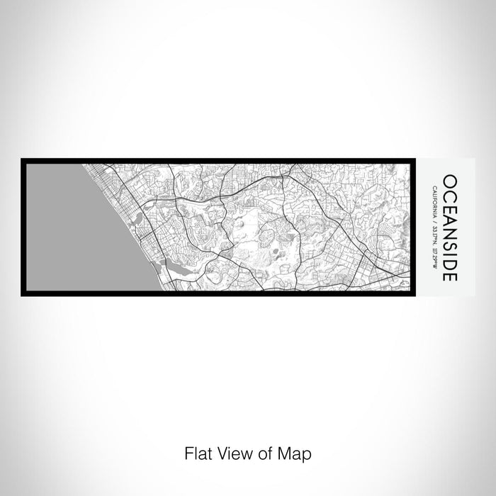 Rendered View of Oceanside California Map on 10oz Stainless Steel Insulated Cup in Classic with Sliding Lid
