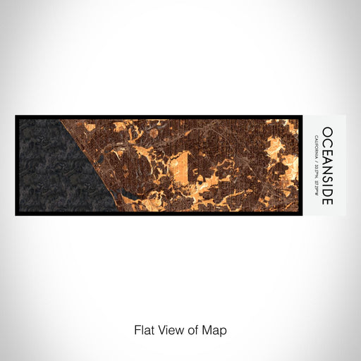 Rendered View of Oceanside California Map on 10oz Stainless Steel Insulated Cup in Ember with Sliding Lid