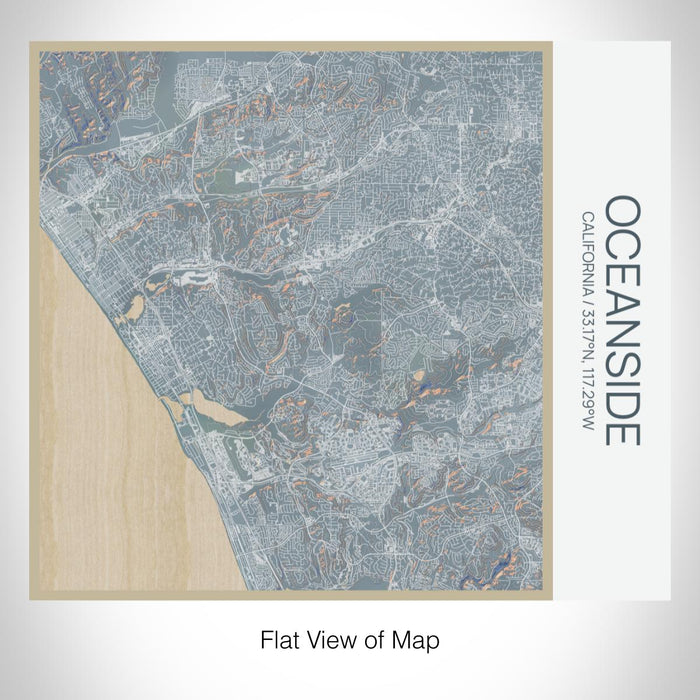 Rendered View of Oceanside California Map on 17oz Stainless Steel Insulated Tumbler in Afternoon Map Style