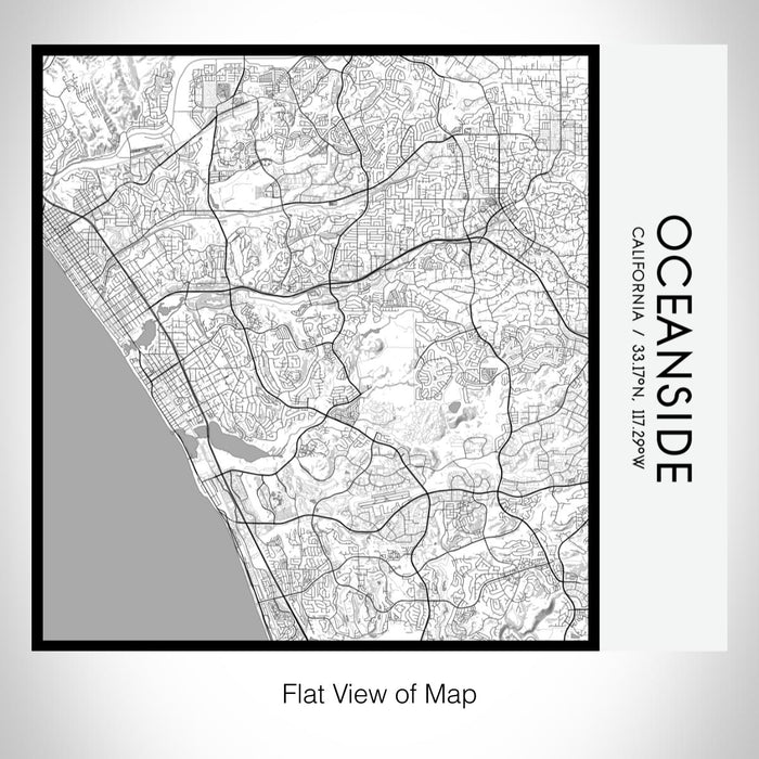 Rendered View of Oceanside California Map on 17oz Stainless Steel Insulated Tumbler in Classic Map Style