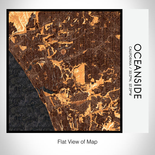 Rendered View of Oceanside California Map on 17oz Stainless Steel Insulated Tumbler in Ember Map Style