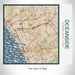 Rendered View of Oceanside California Map on 17oz Stainless Steel Insulated Tumbler in Woodblock Map Style