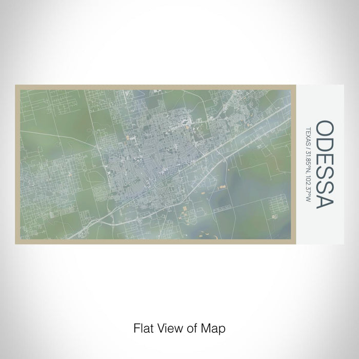 Rendered View of Odessa Texas Map on 17oz Stainless Steel Insulated Bottle with printed afternoon style map