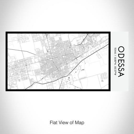 Rendered View of Odessa Texas Map on 17oz Stainless Steel Insulated Bottle with printed classic style map