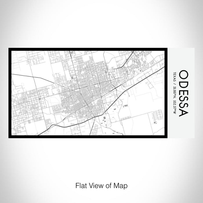 Rendered View of Odessa Texas Map on 17oz Stainless Steel Insulated Bottle with printed classic style map
