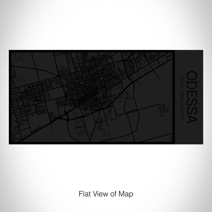 Rendered View of Odessa Texas Map on 17oz Stainless Steel Insulated Cola Bottle in Stainless in Matte Black