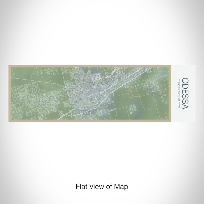 Rendered View of Odessa Texas Map on 10oz Stainless Steel Insulated Cup in Afternoon with Sliding Lid