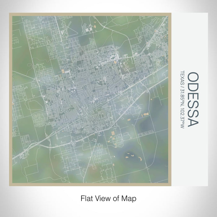 Rendered View of Odessa Texas Map on 17oz Stainless Steel Insulated Tumbler in Afternoon Map Style