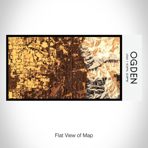 Rendered View of Ogden Utah Map on 17oz Stainless Steel Insulated Bottle with printed ember style map