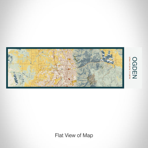 Rendered View of Ogden Utah Map on 10oz Stainless Steel Insulated Cup in Woodblock with Sliding Lid