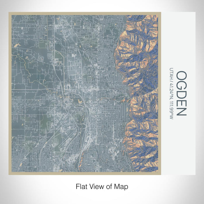 Rendered View of Ogden Utah Map on 17oz Stainless Steel Insulated Tumbler in Afternoon Map Style
