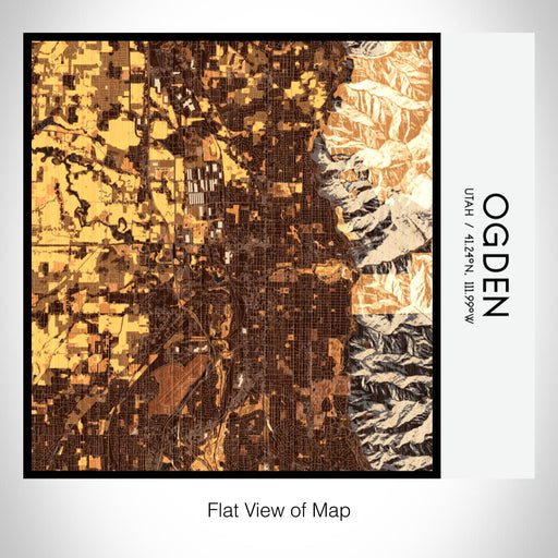 Rendered View of Ogden Utah Map on 17oz Stainless Steel Insulated Tumbler in Ember Map Style