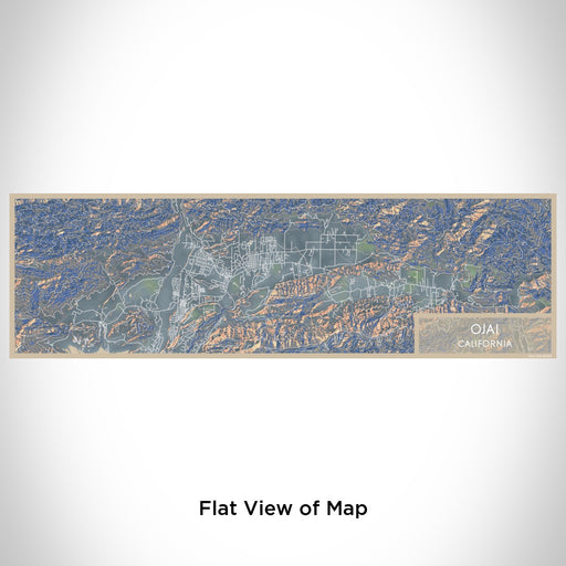 Flat View of Map Custom Ojai California Map Enamel Mug in Afternoon