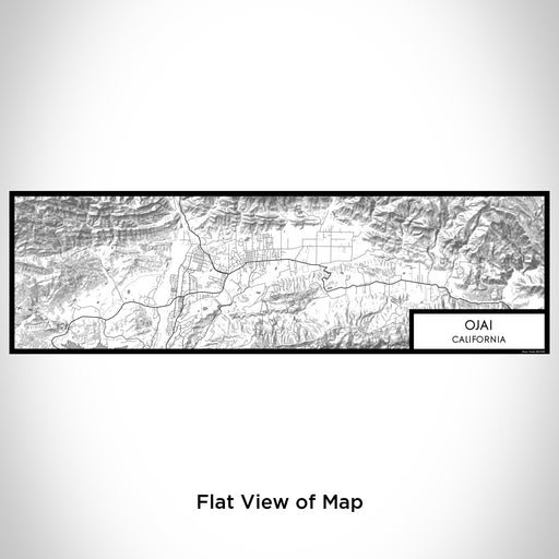 Flat View of Map Custom Ojai California Map Enamel Mug in Classic
