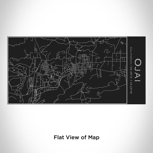Rendered View of Ojai California Map Engraving on 17oz Stainless Steel Insulated Cola Bottle in Black