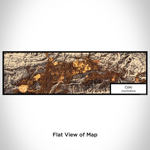 Flat View of Map Custom Ojai California Map Enamel Mug in Ember