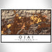 Ojai California Map Print Landscape Orientation in Ember Style With Shaded Background