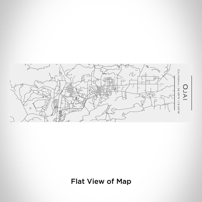 Rendered View of Ojai California Map Engraving on 10oz Stainless Steel Insulated Cup with Sliding Lid in White