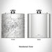 Rendered View of Ojai California Map Engraving on 6oz Stainless Steel Flask