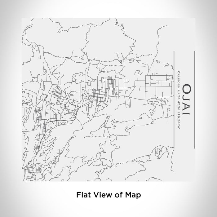 Rendered View of Ojai California Map Engraving on 17oz Stainless Steel Insulated Tumbler in White