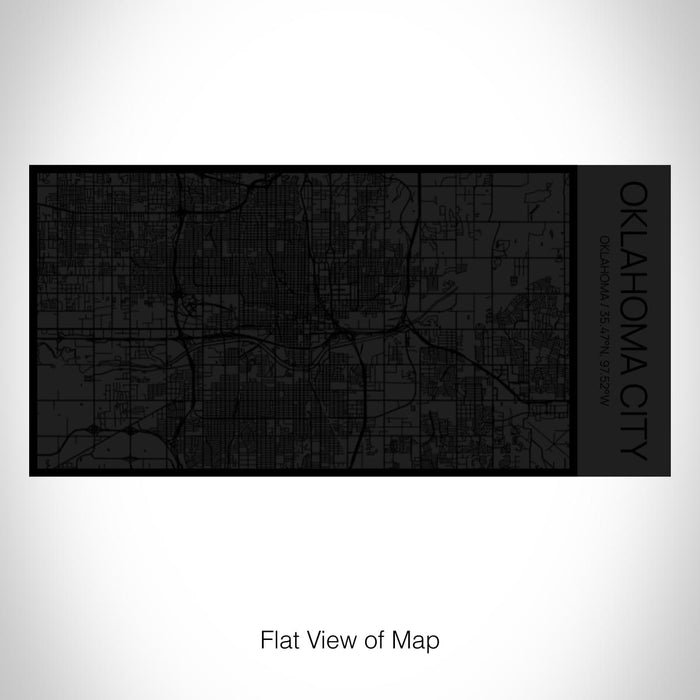 Rendered View of Oklahoma City Oklahoma Map on 17oz Stainless Steel Insulated Cola Bottle in Stainless in Matte Black