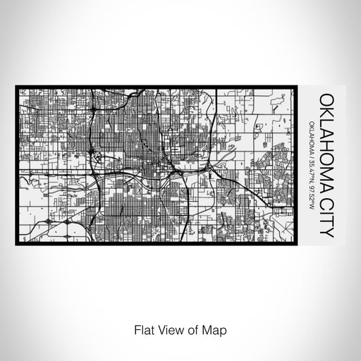 Rendered View of Oklahoma City Oklahoma Map on 17oz Stainless Steel Insulated Cola Bottle in Stainless in Matte White