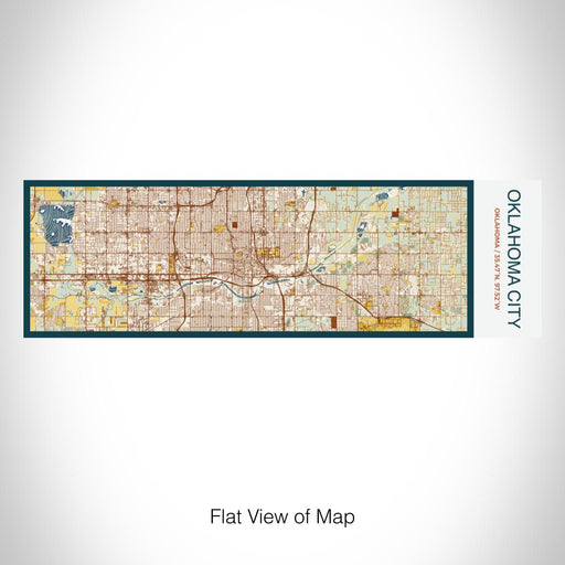 Rendered View of Oklahoma City Oklahoma Map on 10oz Stainless Steel Insulated Cup in Woodblock with Sliding Lid