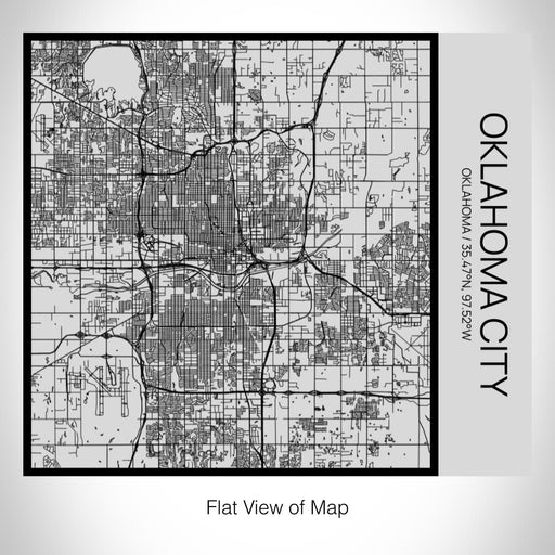 Rendered View of Oklahoma City Oklahoma Map on 17oz Stainless Steel Insulated Tumbler in Tactile Lines with Succulent in Background