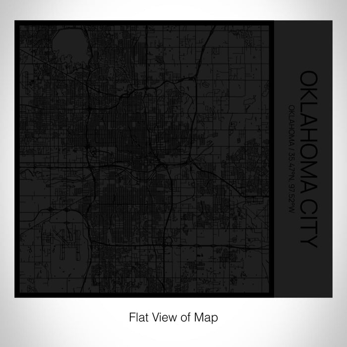 Rendered View of Oklahoma City Oklahoma Map on 17oz Stainless Steel Insulated Tumbler in Matte Black with Tactile Lines