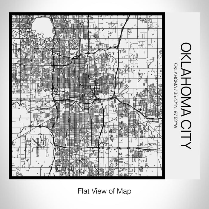 Rendered View of Oklahoma City Oklahoma Map on 17oz Stainless Steel Insulated Tumbler in Matte White with Tactile Lines