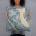 Person holding 18x18 Custom Old Hickory Tennessee Map Throw Pillow in Afternoon