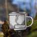 Right View Custom Old Hickory Tennessee Map Enamel Mug in Classic on Grass With Trees in Background