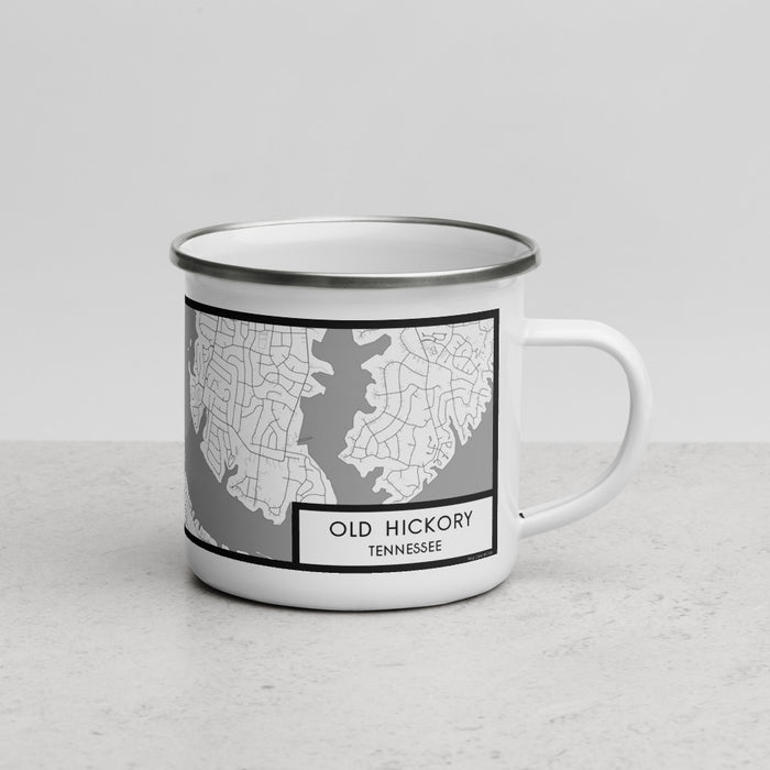 Right View Custom Old Hickory Tennessee Map Enamel Mug in Classic