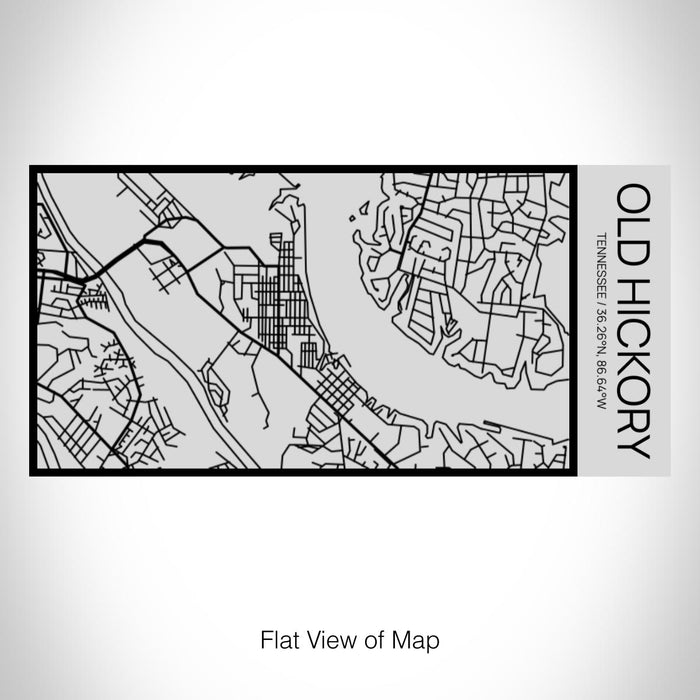 Rendered View of Old Hickory Tennessee Map on 17oz Stainless Steel Insulated Cola Bottle in Stainless